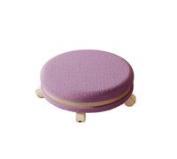 DGHNBMGNG Ruota universale, piccola puleggia for uso domestico, sgabello basso, colore crema, cintura silenziosa, schienale rotondo, sedile basso(Purple3)
