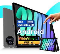 Dghrti Tablet Android da 11 pollici, tablet touch, 24 GB + 256 GB, TF 1 TB espandibile, 8000 mAh, UFS 2.2 flash, 13 MP + 5 MP | Face ID | Widevine L1 | GMS Certified | 8-Core 2.0 GHz | GPS | BT5.0