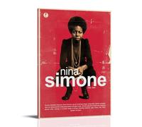 DGJSFC Poster con pittura a olio di Nina Simone, decorazione artistica da parete su tela, moderna, decorazione artistica per casa e camera da letto, con cornice, stile 40 x 60 cm