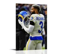 DGJSFC Poster con pittura a olio di Odell Beckham Jr. Decorazione artistica da parete su tela, moderna, decorazione per casa e camera da letto, con cornice, stile 60 x 90 cm