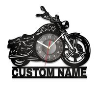 DGJSSK Orologio da Parete in Metallo Vintage Personalizzato con Logo e Nome, Regalo per la Casa, per Muratori, Riparatori, Falegnami, Garage Industriali, Strumenti per L'ufficio con 7 Luci Colorate