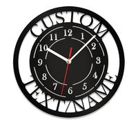 DGJSSK Orologio da Parete in Metallo Vintage Personalizzato con Logo e Nome, Regalo per la Casa, per Muratori, Riparatori, Falegnami, Garage Industriali, Strumenti per L'ufficio con 7 Luci Colorate