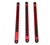 DGLDCSHUAI 3 pezzi Organizzatori per bussole da 1/4" 3/8" 1/2" in lega di alluminio, portatili, da appendere, vassoi porta bussole per magazzino