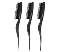 DGLDCSHUAI 3 pezzi spazzola per capelli pettine per capelli manico ergonomico spazzola per capelli portatile pettine a coda di topo per viaggi a casa (Nera)