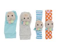 DGLDCSHUAI 4pcs Baby Rattle Socks Cute Octopus Shape Soft Light Adjustable Baby Wrist Ankle Rattles for Babies Infants