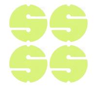 DGLDCSHUAI 4PCS Segnale circolare per linea di immersione in grotta, segnale rotondo in ABS per corda di sicurezza subacquea (Giallo fluorescente)