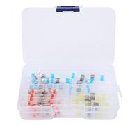 DGLDCSHUAI 50 pezzi Connettore termorestringente ad anello bianco rosso blu giallo Giunto per cavo impermeabile