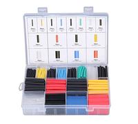 DGLDCSHUAI 580Pcs Tubi termorestringenti in scatola isolata guaina cavo di protezione tubo elettronico kit fai da te