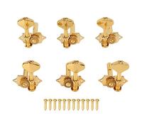 DGLDCSHUAI 6Pcs Guitar String Tuning Peg Metal Open Tuner Key Machine Set Kit for Acoustic Electric (Oro)