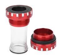 DGLDCSHUAI Bici in lega BB109 Accessorio per bicicletta con movimento centrale filettato integrato in ceramica con cuscinetti a vite (Rossa)