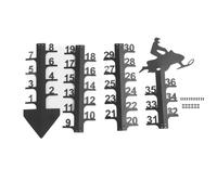 DGLDCSHUAI Manometro da neve da esterno da 36 pollici, grande bastone di misurazione della nevicata in ferro, asta di misurazione della profondità della neve all'aperto per le decorazioni