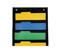 DGLDCSHUAI Organizzatore di documenti da parete grande con 5 tasche, tabella portaoggetti con 2 ganci, porta cartelle, organizer per ufficio, scuola, aula, biblioteca, casa