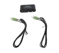 DGLDCSHUAI Piccolo preamplificatore Audio stereo, 3 Porte di Uscita, amplificatore per Cuffie in Alluminio ABS per Altoparlante