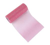 DGLDCSHUAI Rainbow Glitter Tulle Long Flexible Exquisite Convenient Practical Wide Application Sparkling Tulle for Wedding Party (Sfumatura rosa rossa)