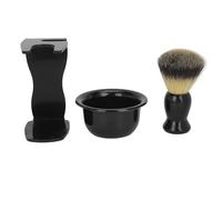 DGLDCSHUAI Set di spazzole per schiuma barba uomo Portasapone Portaspazzole Kit di spazzole per barba in nylon