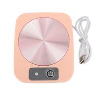 DGLDCSHUAI Termostato Riscaldatore per tazza caffè Sottobicchiere riscaldante Riscaldatore per tazza caffè Sottobicchiere per ufficio domestico (rosa)