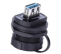 DGLDCSHUAI Waterproof USB Connector Copper PA66 Insulator USB3.0 Double Female + Dustproof Cover