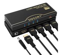 DGODRT Splitter HDMI 8K 1 in 4 Out, 1x4 Splitter HDMI 8K @ 60Hz Scatola Distributore HDMI Supporto 3D HDR