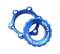 DGOINGPI Bici Centerlock A Adattatore A 6 Fori Mozzo per Mountain Bike Conversione Blocco Centrale Rotore del Freno A Disco A 6 Bulloni Ciclismo(Type 1 Blue)