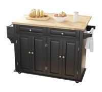 DGOINGPI carrellino cucina Carrello da cucina con rotelle con ribaltina, tavolo da cucina mobile ad isola su ruote con cassetto e mobiletto portaoggetti Carrello(Black)