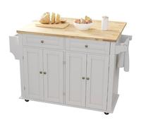 DGOINGPI carrellino cucina Carrello da cucina con rotelle con ribaltina, tavolo da cucina mobile ad isola su ruote con cassetto e mobiletto portaoggetti Carrello(White)