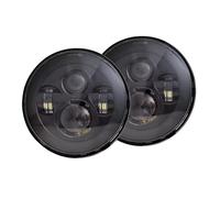 DGOINGPI fari anteriori auto Faro anteriore a LED da 7 pollici, Halo Corner Eye, bianco, abbagliante/anabbagliante, 4x4, adatto per SUZUKI Samurai Fanali anteriori(2 pcs)