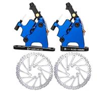 DGOINGPI Linea per Bici da Strada Che Tira Le pinze dei Freni a Disco Idraulici Monta Il Freno a Disco della Bicicletta Strada rotore del Freno da 140mm 160mm(Blue Brake And 160mm)