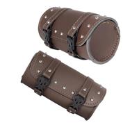 DGOINGPI Moto Valigia Per Sportster XL Softail Borsa Per Forcella Universale Per Borse Laterali In Pelle Custodia Per Attrezzi Impermeabile Bauletto Valigia Moto(Brown)