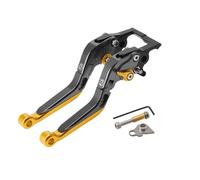 DGOINGPI pompa freno leva Leva freno di stazionamento X 125/150/200 Leva frizione Set Leve manubrio moto pieghevoli con blocco di stazionamento Set leve freno e frizione per moto(Titanium-Gold)