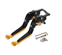 DGOINGPI pompa freno leva Leva freno di stazionamento X 125/150/200 Leva frizione Set Leve manubrio moto pieghevoli con blocco di stazionamento Set leve freno e frizione per moto(Black-Gold)