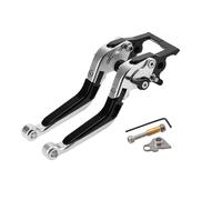DGOINGPI pompa freno leva Leva freno di stazionamento X 125/150/200 Leva frizione Set Leve manubrio moto pieghevoli con blocco di stazionamento Set leve freno e frizione per moto(Silver-Black-Silver)