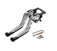 DGOINGPI pompa freno leva Leva freno di stazionamento X 125/150/200 Leva frizione Set Leve manubrio moto pieghevoli con blocco di stazionamento Set leve freno e frizione per moto(Silver-Black)