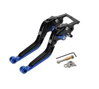 DGOINGPI pompa freno leva Leva freno di stazionamento X 125/150/200 Leva frizione Set Leve manubrio moto pieghevoli con blocco di stazionamento Set leve freno e frizione per moto(Black-Blue)