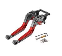 DGOINGPI pompa freno leva Leva freno di stazionamento X 125/150/200 Leva frizione Set Leve manubrio moto pieghevoli con blocco di stazionamento Set leve freno e frizione per moto(Titanium-Red-T)