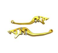 DGOINGPI pompa freno leva Leve freno frizione regolabili per moto da corsa, universali, adatte per HONDA, adatte per Yamaha, adatte per Kawasaki Set leve freno e frizione per moto(Golden)