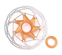 DGOINGPI Rotore del Freno della Bici Dischi Centerlock 140mm 160mm MTB Rotore del Disco del Freno della Bicicletta della Strada Dischi Freno Idraulico Rotore(1PCS- 160 Orange)