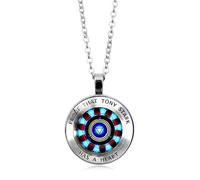 DGP Arc Cuore Iron Man Tony Stark Collana Ciondolo Cristallo Reattore