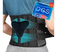 DGS Fascia lombare per uomo e donna, supporto ergonomico per il mal di schiena e il lavoro. Ideale come cintura lombare per palestra e fascia per la schiena. Comoda, regolabile e traspirante. (M)