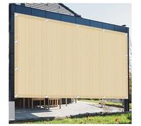 DGSFES 2mx8m Rete Ombreggiante Giardino, Beige Telo Ombreggiante Esterno con Occhielli 90% Protezione UV e Resistente -180g/m²Balcone Reti Privacy per Terrazzo, Animali