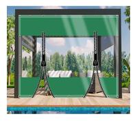 DGSFES Telone Impermeabile Trasparente Esterno 180cmx180cm Telo con Occhielli,0.5mm Personalizzabile Teloni Balcone Trasparenti con 2 Cerniera per mobili da giardino,fattoria, Gazebo