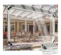DGSFES Telone Impermeabile Trasparente Esterno 200cmx200cm Telo con Occhielli,0.5mm Personalizzabile Teloni Balcone Trasparenti Antipolvere 600g/㎡ per mobili da giardino,fattoria, Gazebo