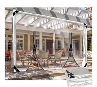 DGSFES Telone Impermeabile Trasparente Esterno 250cmx250cm Telo con Occhielli,0.5mm Personalizzabile Teloni Balcone Trasparenti con 2 Cerniera per mobili da giardino,fattoria, Gazebo