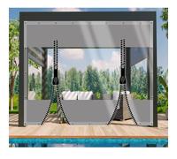 DGSFES Telone Impermeabile Trasparente Esterno 250cmx260cm Telo con Occhielli,0.5mm Personalizzabile Teloni Balcone Trasparenti con 2 Cerniera per mobili da giardino,fattoria, Gazebo
