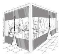 DGSFES Telone Impermeabile Trasparente Esterno 250cmx680cm Telo con Occhielli,0.5mm Personalizzabile Teloni Balcone Trasparenti con 1 Cerniera per mobili da giardino,fattoria, Gazebo