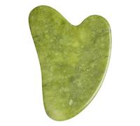 DGSTOREUK Raschietto in pietra di giada naturale Gua Sha Strumenti per massaggio per raschiare i meridiani del corpo Lifting del viso Dimagrimento Disintossicazione della pelle Bellezza, Gua Sha verde