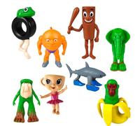 DGTSYAL 8 Pezzi Italian Brainrot Animals Figurine - Creature Meme (Tralalero, Tung Tung Sahur), Figura 3D - Giocattoli da Scrivania in 3D per Appassionati