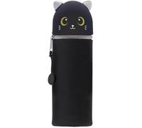 DGTSYAL Kawaii Astuccio Scuola 2 in 1 in Morbido Silicone, Portapenne da Tavolo, Chiusura con Cerniera, Penne Pastelli Pennarelli, Astuccio Portapenne Animali Dolci Gatto, per scuola, uffici