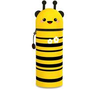DGTSYAL Kawaii Astuccio Scuola 2 in 1 in Morbido Silicone, Portapenne da Tavolo, Penne Pastelli Pennarelli, Astuccio Portapenne Animali (bee)