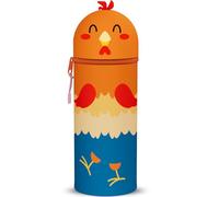 DGTSYAL Kawaii Astuccio Scuola 2 in 1 in Morbido Silicone, Portapenne da Tavolo, Penne Pastelli Pennarelli, Astuccio Portapenne Animali (Gallo)