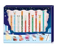 DGTSYAL Set di Penne Gel-Cancellabili - Natale Erasable Gel Pens Sfera sull'Estremità per Rimuovere l'Inchiostro, Termosensibile, Diametro Punta 0,7 mm (12 scatole misteriose invernal)